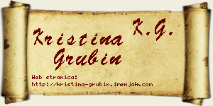 Kristina Grubin vizit kartica